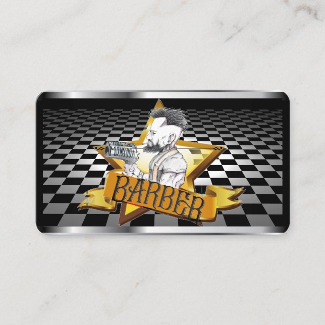 Barber Affärskort Visitkort (Framsida)