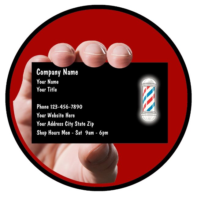 Barber Affärskorts Visitkort (Barber Shop Business Cards )