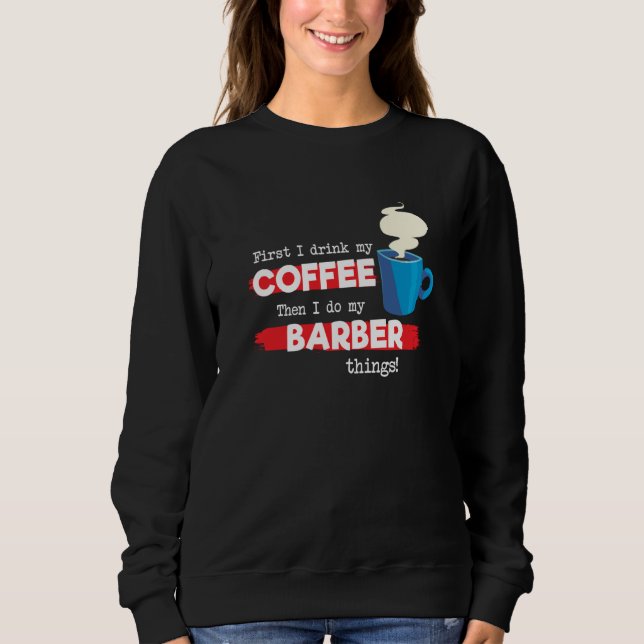 Barber and Coffee T Shirt (Framsida)