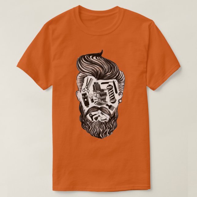 Barber Ansikte Barber Life T Shirt (Design framsida)