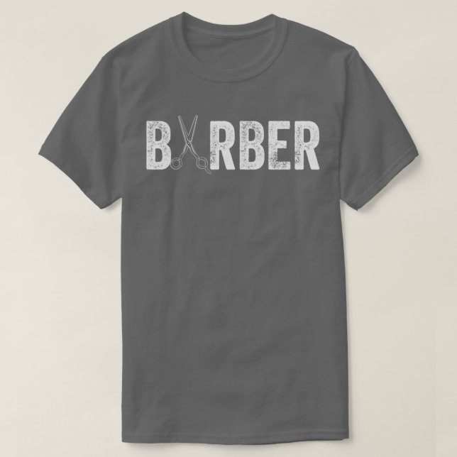 BARBER Barber Shop Hairdresser Gift T Shirt (Design framsida)