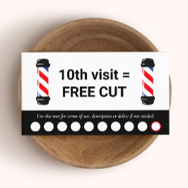 Barber Barbershop 10 Slå Besök Loyalty Busines Visitkort