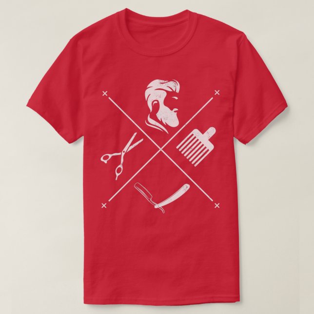 Barber Barbershop Hairdresser Hairstylist Barber 1 T Shirt (Design framsida)