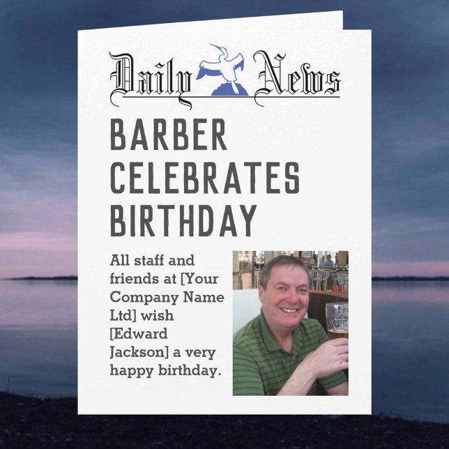 Barber Birthday Card för att anpassa Kort (Skapare uppladdad)