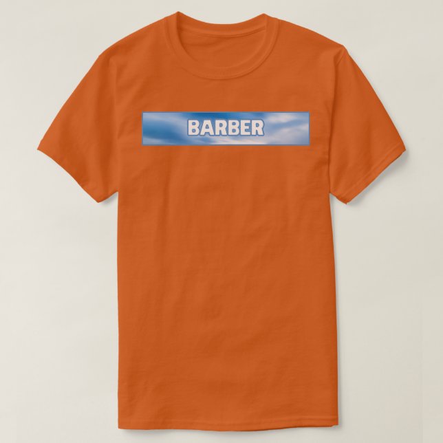 Barber Blue Sunset Label T Shirt (Design framsida)