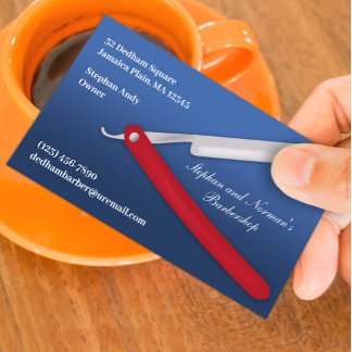 Barber Business Card Template Visitkort