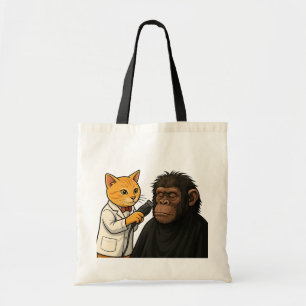 Barber Cat & Chill Gorilla Sticker Tygkasse