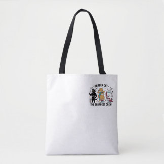 Barber Cat Sharpest Crew - Premium Artistic Tote B Tygkasse