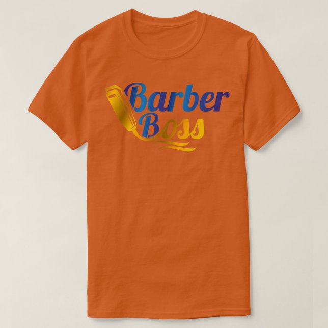 Barber Chef Guld T Shirt (Design framsida)