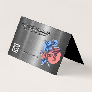 Barber Clippers   QR-kod   Sax Visitkort