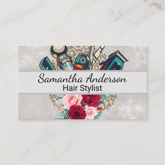 Barber Clippers Scissors | Ro Visitkort (Framsida)