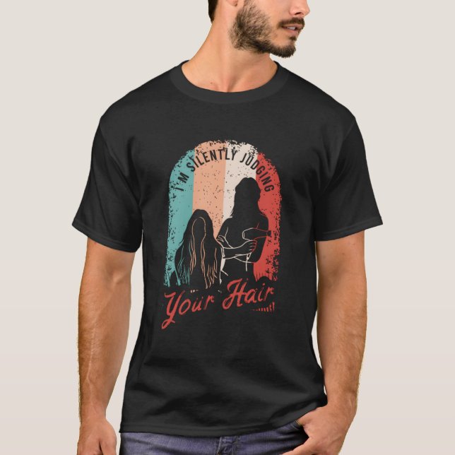 Barber Costume for a Hairstylist and Hairdresser T Shirt (Framsida)