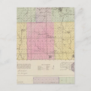 Barber County och Hazelton, Kansas Vykort