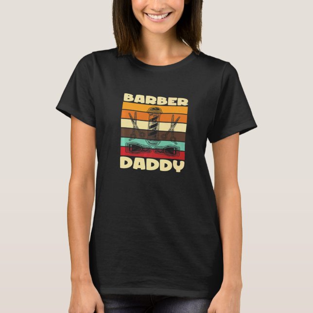 Barber Daddy I Barber Beards Barman Mustache Premi T Shirt (Framsida)