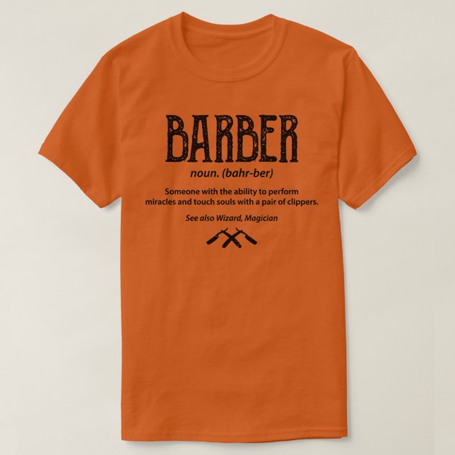 Barber Definition Barber Classic TShirt T Shirt (Design framsida)