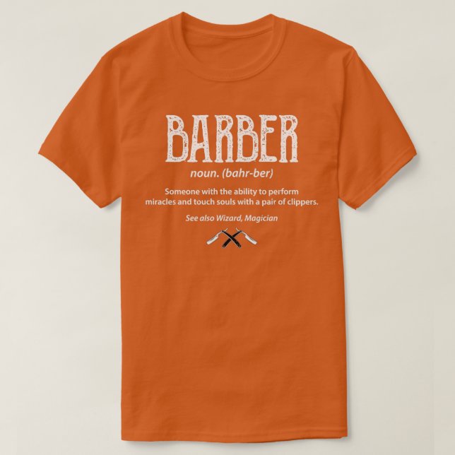 Barber Definition Barber T Shirt (Design framsida)