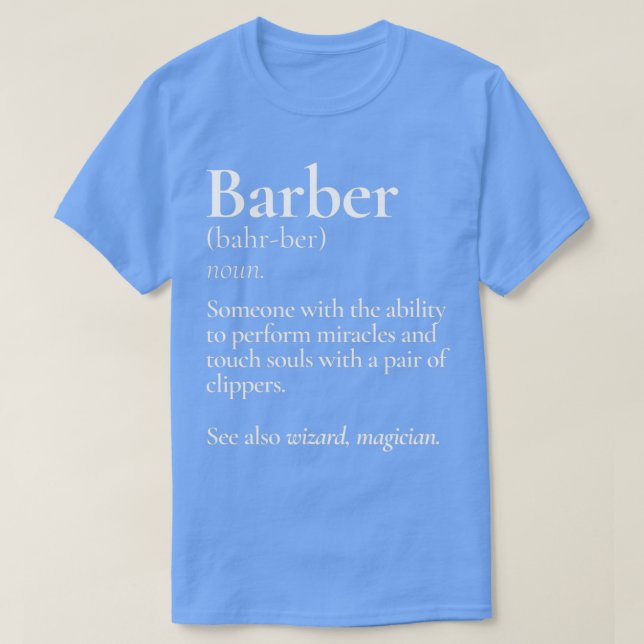 Barber Definition Classic TShirt T Shirt (Design framsida)