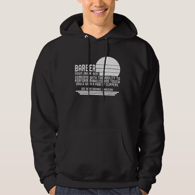 Barber Definition Hair Salon  Best Barber Owner Sh Hoodie (Framsida)