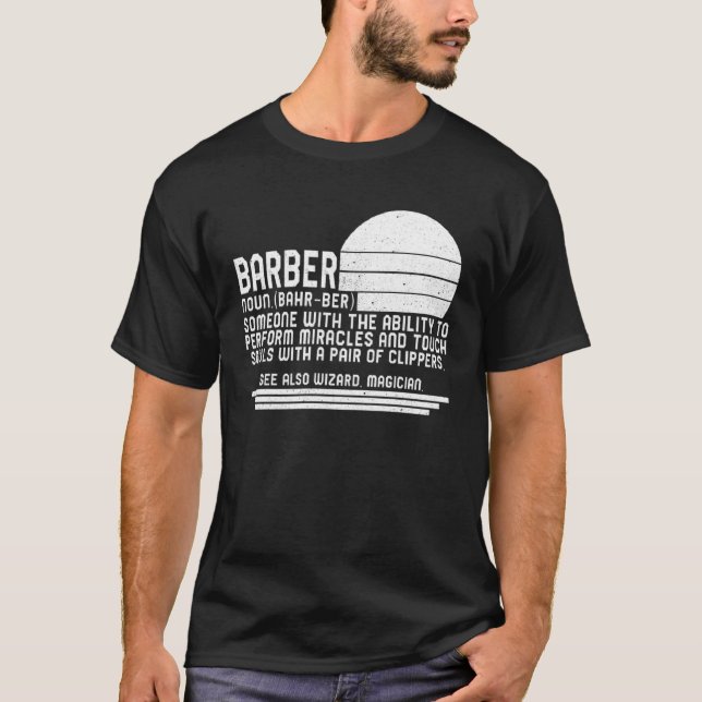 Barber Definition Hair Salon  Best Barber Owner Sh T Shirt (Framsida)