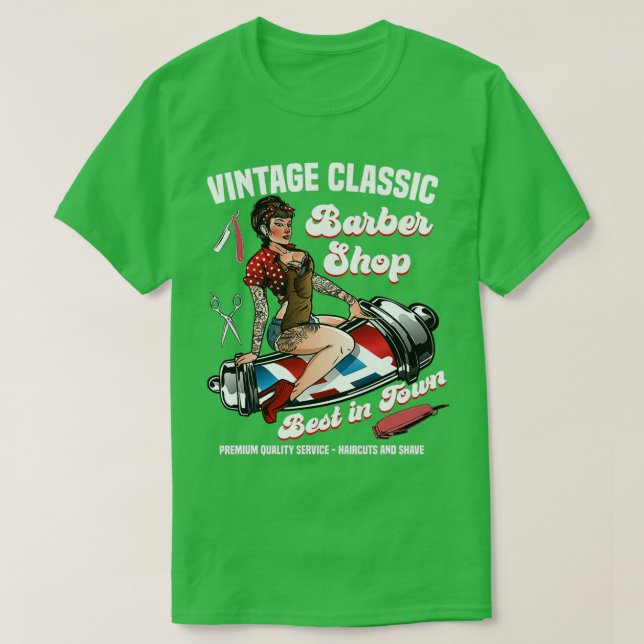 Barber Design-gåvor till Hairdresser Manar Hair Ba T Shirt (Design framsida)