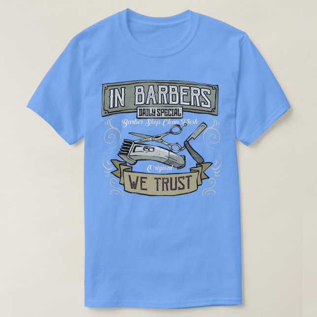 Barber Design Old school Hair T Shirt (Design framsida)