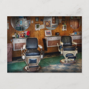 Barber - Frenchtown, NJ - Två gamla barberstolar Vykort
