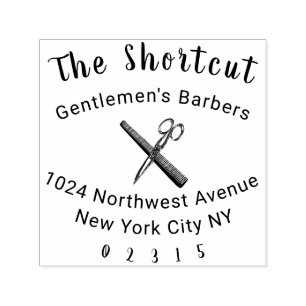 Barber, frisör självfärgande stämpel