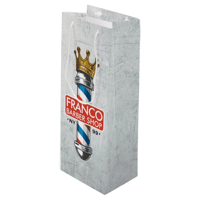 Barber Frisörsalong King Crown Barber Stång Frisör (Framsidan Vinklad)