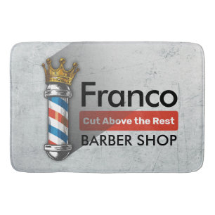 Barber Frisörsalong King Crown Barber Stång Frisör Badrumsmatta