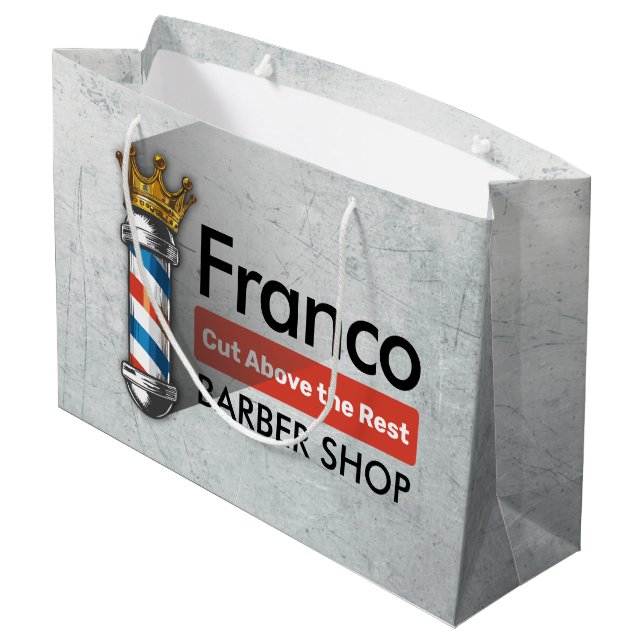 Barber Frisörsalong Kunglig Kronbarber Stång Frisö (Baksidan Vinklad)