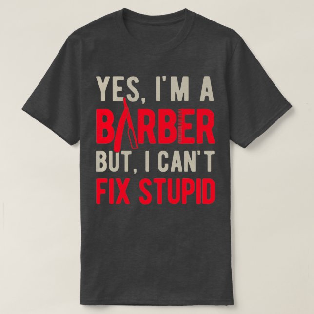 Barber Funny 1 T Shirt (Design framsida)