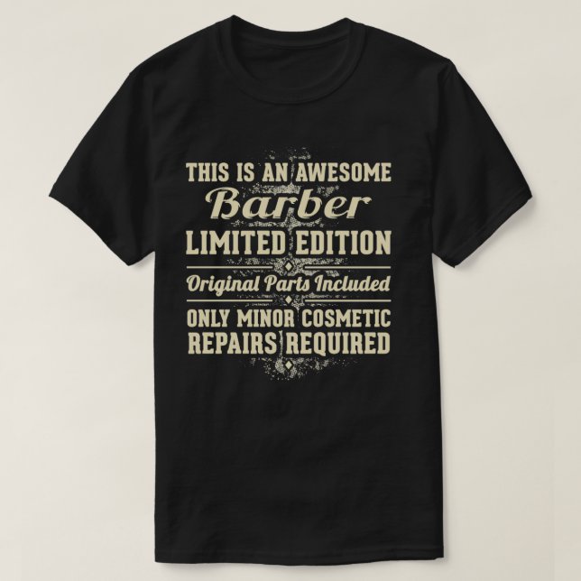 Barber Funny Job Gift 2 T Shirt (Design framsida)