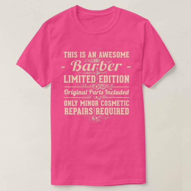 Barber Funny Job Gift T Shirt (Design framsida)