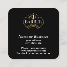 Barber Fyrkantigt Visitkort