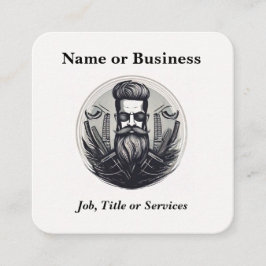 Barber Fyrkantigt Visitkort