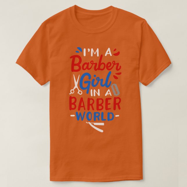 Barber Girl T Shirt (Design framsida)