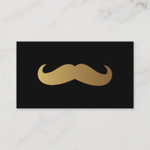 Barber Golden Mustache Professionell QR-kod Unik Visitkort