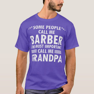Barber Grandpa Fars dag Gifts T Shirt