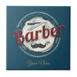 Barber Hair Hustler Hairdresser Retro Hairstylist Kakelplatta