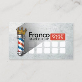 Barber Hair Shop Kung Krona Barber Pole Hair PHOTO Lojalitetskort