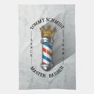 Barber Hair Shop Kung Krona Barber Pole Hair Salon Kökshandduk