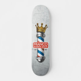 Barber Hair Shop Kung Krona Barber Pole Hair Salon Mini Skateboard Bräda 18,5 Cm