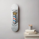 Barber Hair Shop Kung Krona Barber Pole Hair Salon Mini Skateboard Bräda 18,5 Cm<br><div class="desc">Barber Hair Shop Kung Krona Barber Pole Hair Salon</div>