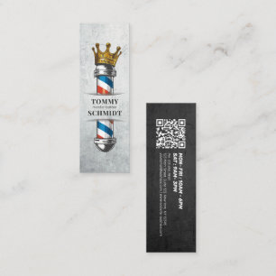 Barber Hair Shop Kung Krona Barber Pole Hair Salon Mini Visitkort