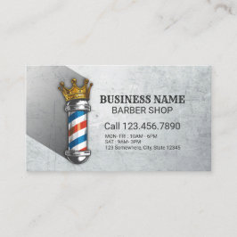 Barber Hair Shop Royal Krona Barber Pole QR-kod Visitkort