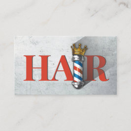Barber Hair Shop Royal Krona Barber Pole QR-kod Visitkort