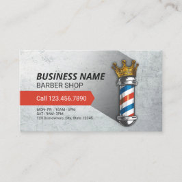 Barber Hair Shop Royal Krona Barber Pole QR-kod Visitkort