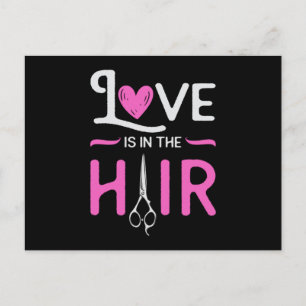 Barber Hair Stylist Hairdresser Scissors Hair Gift Vykort