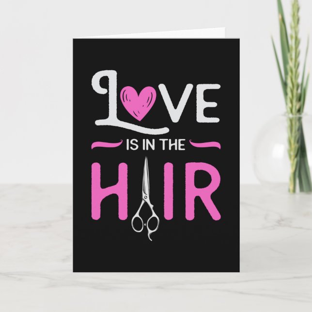 Barber Hair Stylist Hairdresser Sissar Hair Gift Kort (Framsida)