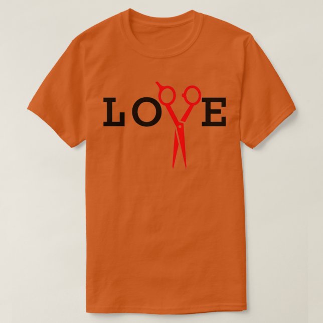 Barber Hair Stylist Kärlek 2 T Shirt (Design framsida)